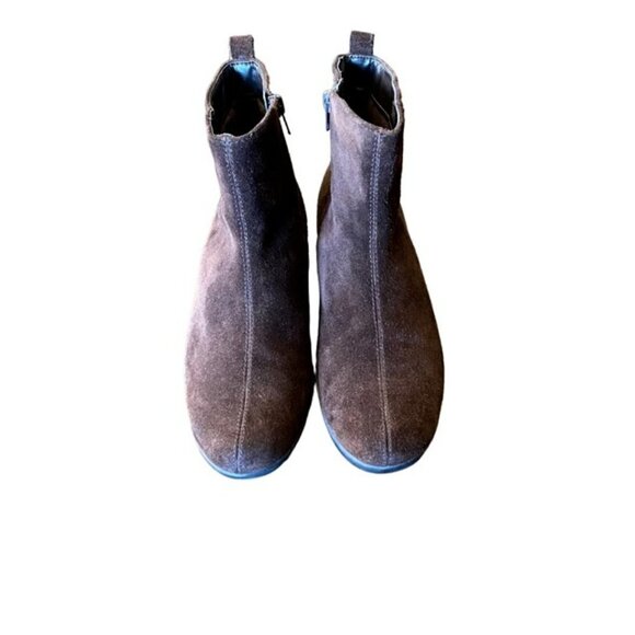 Aerosoles Entourage Brown Suede Wedge Bootie 8.5 - Picture 3 of 8